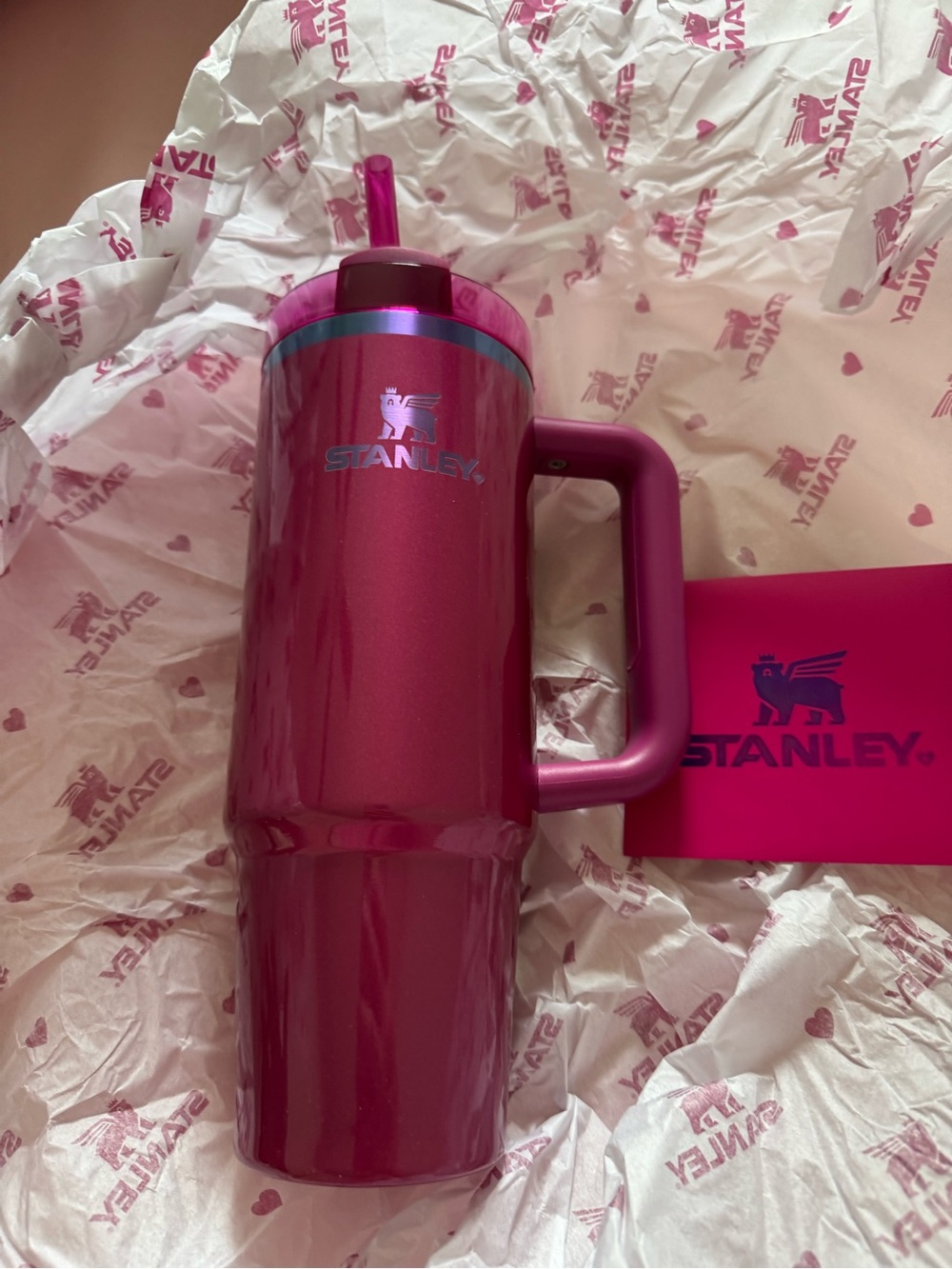Stanley 30oz Berry Teuffle Travel Tumbler with Straw - Insulated Handle Mug